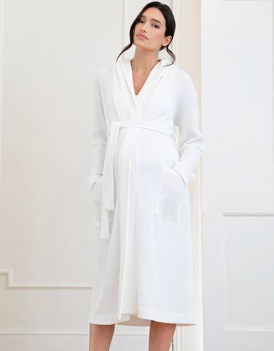 Cotton Hooded Waffle Maternity-To-Nursing Dressing Gown - Seraphine - Modalova