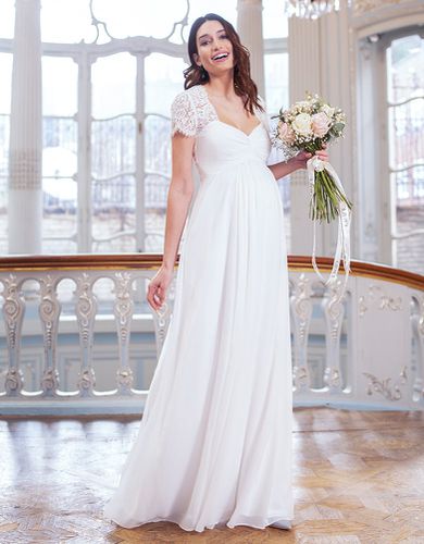Silk & Lace Maternity Wedding Gown - Seraphine - Modalova
