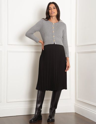 Knit Maternity & Nursing Cardigan with Pleat Skirt - Seraphine - Modalova