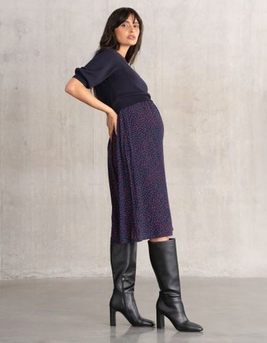 Knit Maternity And Nursing Top With Woven Skirt - Seraphine - Modalova