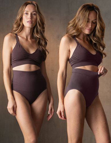 Twin Pack Post Maternity Shaping Briefs - Chocolate - Seraphine - Modalova