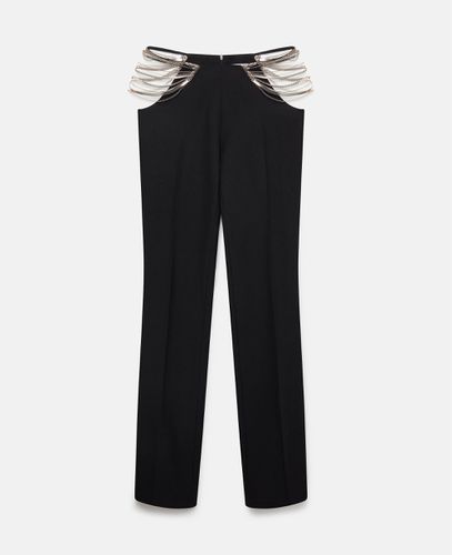 Pantaloni a vita bassissima con catene, Donna, , Taglia: 36 - Stella McCartney - Modalova