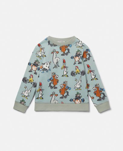 Sweatshirt mit Tier-Motiven, Frau, , Größe: 6 - Stella McCartney - Modalova