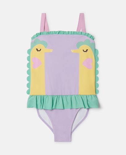 Double Seahorse Print Frill Swimsuit, Woman, , Size: 5 - Stella McCartney - Modalova