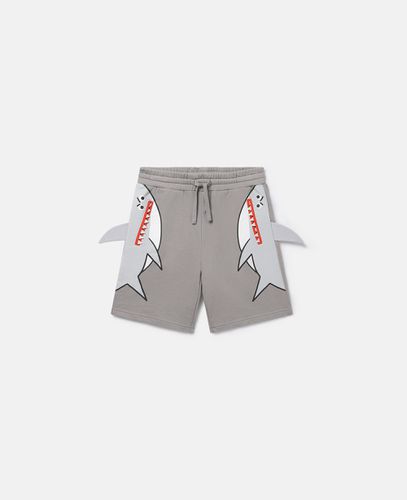 Double Shark Motif Jersey Shorts, Woman, , Size: 2 - Stella McCartney - Modalova