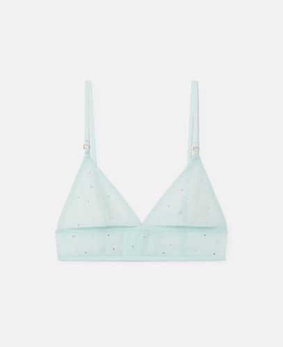 Reggiseno in rete con coppa morbida e pois in cristallo, Donna, , Taglia: M - Stella McCartney - Modalova