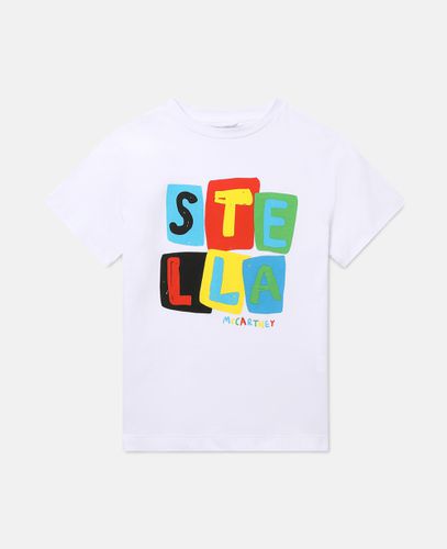 Letter Blocks Print T-Shirt, Donna, , Taglia: 4 - Stella McCartney - Modalova