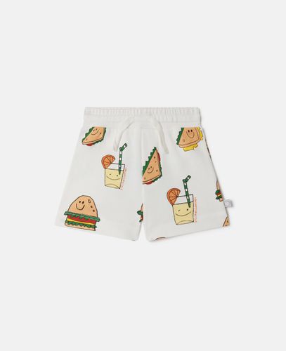 Silly Sandwich Print Drawstring Shorts, Woman, , Size: 12m - Stella McCartney - Modalova