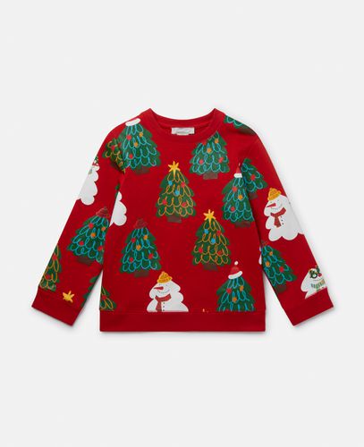 Christmas Tree Pattern Sweatshirt, Woman, , Size: 8 - Stella McCartney - Modalova