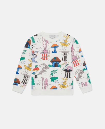 Magicians Bunny Print Crewneck Sweatshirt, Woman, , Size: 5 - Stella McCartney - Modalova