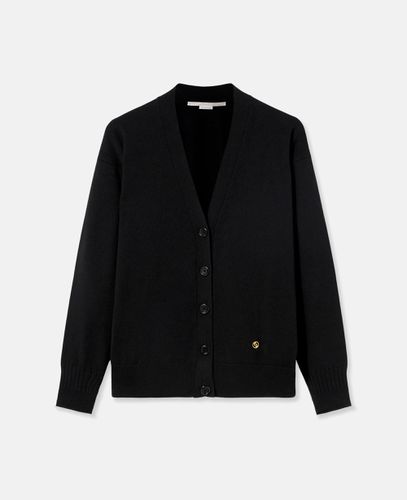 Cardigan a Maniche Lunghe con Scollo Rotondo, Donna, , Taglia: S - Stella McCartney - Modalova