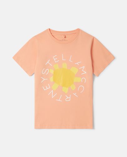 Medallion Logo Sunflower T-Shirt, Donna, , Taglia: 5 - Stella McCartney - Modalova