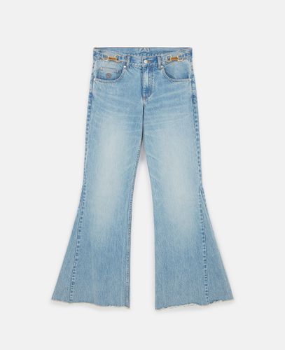 Jeans Svasati a Vita Bassa Impreziositi da Fibbie, Donna, , Taglia: 29 - Stella McCartney - Modalova