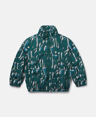 Hochgeschlossene Jacke mit Stella Print, Frau, /, Größe: 10 - Stella McCartney - Modalova