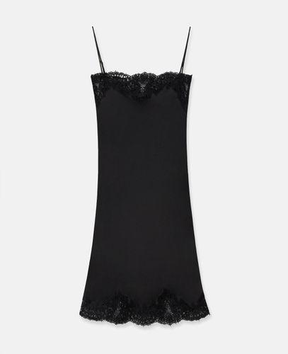 Abito Midi Senza Maniche in Pizzo e Satin, Donna, , Taglia: 42 - Stella McCartney - Modalova