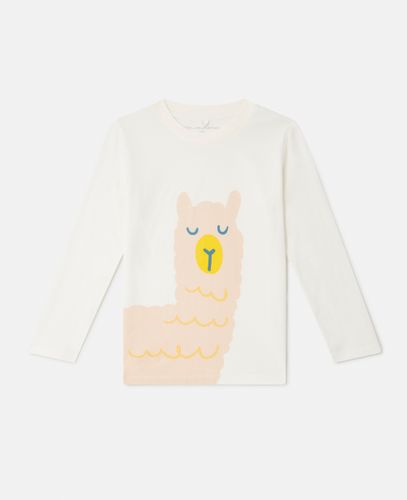 Maglietta a Maniche Lunghe con Grafica Alpaca, Donna, , Taglia: 8 - Stella McCartney - Modalova