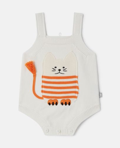 Cat Graphic Embroidered Romper, Donna, , Taglia: 12m - Stella McCartney - Modalova