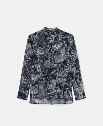 Camicia in seta con stampa Fungi Forest, Donna, , Taglia: 42 - Stella McCartney - Modalova