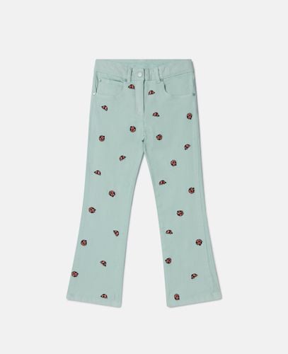 Jeans in denim a gamba dritta coccinella, Donna, , Taglia: 10 - Stella McCartney - Modalova