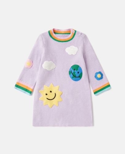Pulloverkleid mit grafischer Earth Friends Stickerei, , Größe: 9m - Stella McCartney - Modalova
