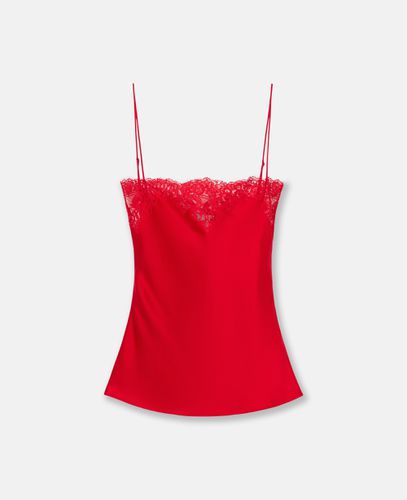 Top Senza Maniche in Pizzo e Satin, Donna, , Taglia: 42 - Stella McCartney - Modalova