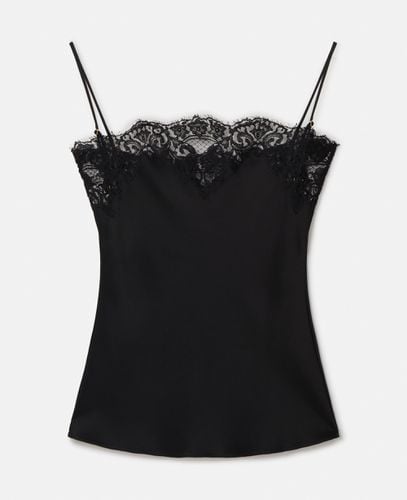 Top Senza Maniche in Pizzo e Satin, Donna, , Taglia: 34 - Stella McCartney - Modalova