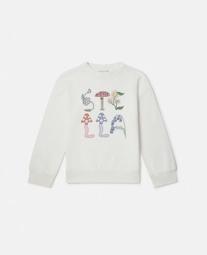 Stella Woodland Lettering Crewneck Sweatshirt, Woman, , Size: 10 - Stella McCartney - Modalova