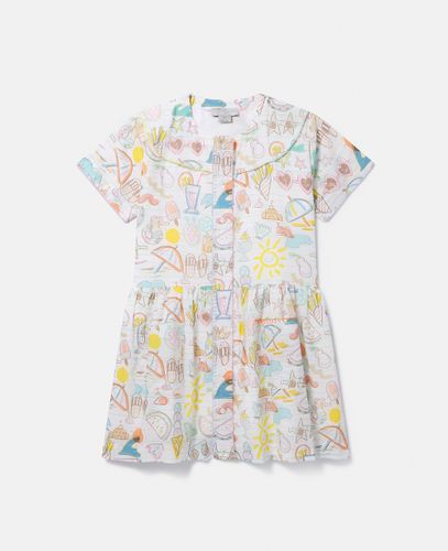 Summer Doodles Print Shirt Dress, Woman, , Size: 5 - Stella McCartney - Modalova