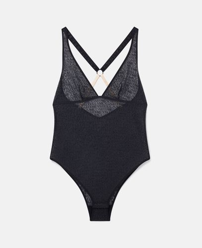 Body in rete con monogramma, Donna, , Taglia: S - Stella McCartney - Modalova