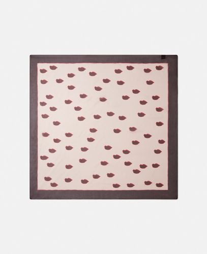 Quadratischer Schal mit Lippen-Print, Frau - Stella McCartney - Modalova