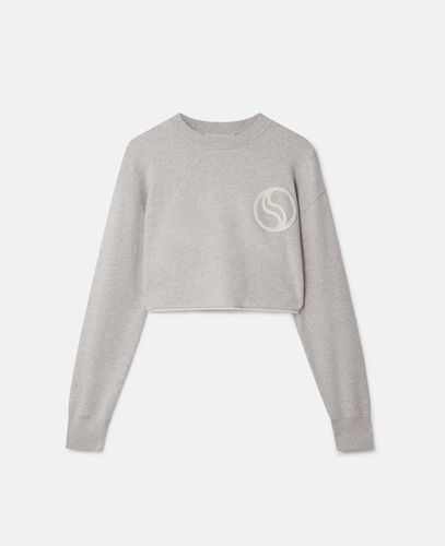 S-Wave Sweatshirt mit kurzer Passform, Frau, , Größe: XL - Stella McCartney - Modalova