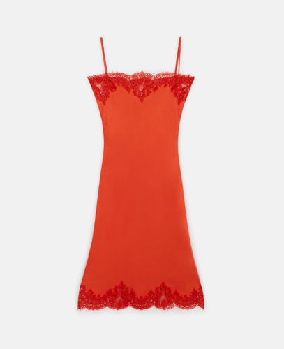 Sleeveless Lace Satin Midi Dress, Woman, , Size: 38 - Stella McCartney - Modalova