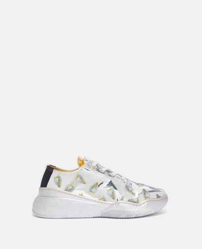 Niedrige Loop Metallic-Sneakers mit Erdbeer-Print, Frau, /, Größe: 36 - Stella McCartney - Modalova