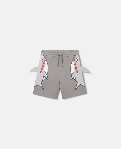 Double Shark Motif Jersey Shorts, Woman, , Size: 5 - Stella McCartney - Modalova