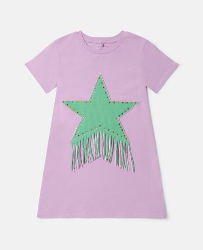 Fringed Star T-Shirt Dress, Woman, , Size: 4 - Stella McCartney - Modalova