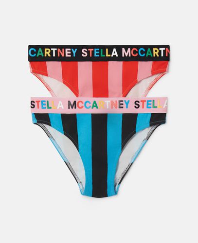 Pack of Striped Logo Tape Briefs, Woman, , Size: 4 - Stella McCartney - Modalova