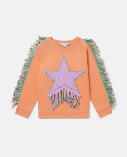 Felpa con stella con frange, Donna, , Taglia: 14 - Stella McCartney - Modalova