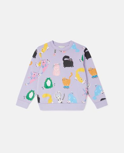 Cats Print Sweatshirt, Woman, , Size: 2 - Stella McCartney - Modalova