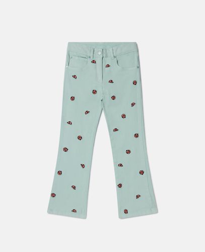 Jeans in denim a gamba dritta coccinella, Donna, , Taglia: 14 - Stella McCartney - Modalova