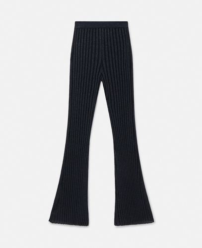 Lurex Rib Knit Trousers, Woman, , Size: M - Stella McCartney - Modalova