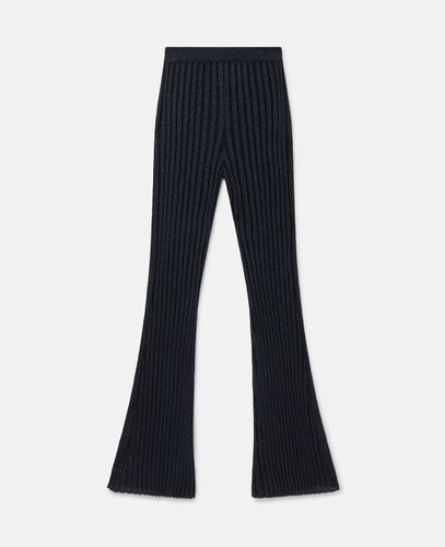 Lurex Rib Knit Trousers, Woman, , Size: S - Stella McCartney - Modalova