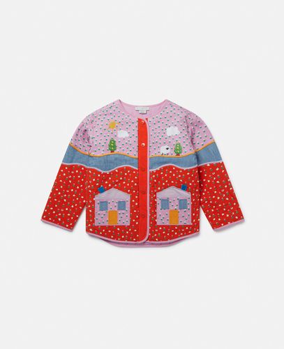 Giacca Patchwork con Applicazioni Fattoria, Donna, , Taglia: 3 - Stella McCartney - Modalova