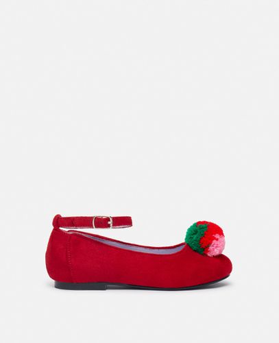 Flauschige Ballettschuhe mit Obst-Quaste, Frau, , Größe: 28 - Stella McCartney - Modalova