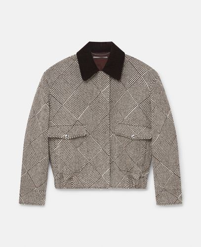 Oversized Tweed Bomber Jacket, Frau, , Größe: 42 - Stella McCartney - Modalova