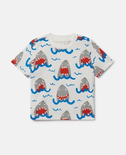 Shark Print T-Shirt, Donna, , Taglia: 9m - Stella McCartney - Modalova