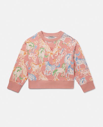 Sweatshirt mit Pferde-Print, Frau, , Größe: 8 - Stella McCartney - Modalova