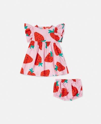 Strawberry Print Dress and Bloomers Set, Woman, , Size: 9m - Stella McCartney - Modalova