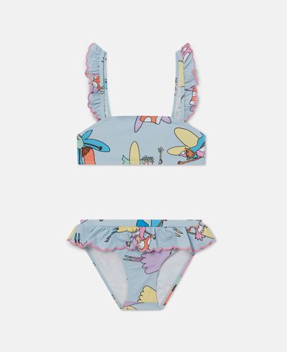 Bikini a balze con stampa fate, Donna, , Taglia: 5 - Stella McCartney - Modalova