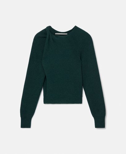 Maglione in Cashmere Rigenerato con Nodo Rovesciato, Donna, , Taglia: L - Stella McCartney - Modalova