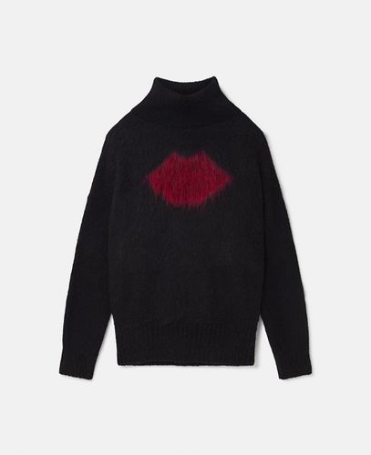 Maglia Dolcevita a Maniche Lunghe con Grafica Labbra, Donna, , Taglia: M - Stella McCartney - Modalova